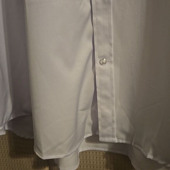 FLEX LUXURY MEN BUTTON UP SHIRT WHITE - Picture 5 of 7